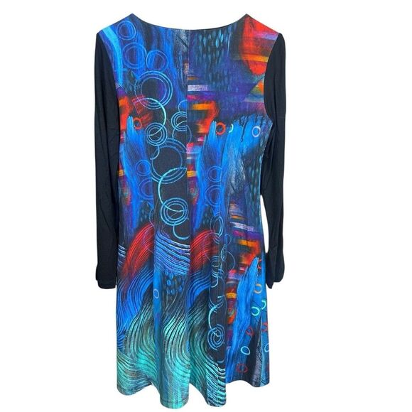 Simply Art By Dolcezza Dress Size Small Women’s Abstract Art To Wear Stretch - Picture 10 of 13
